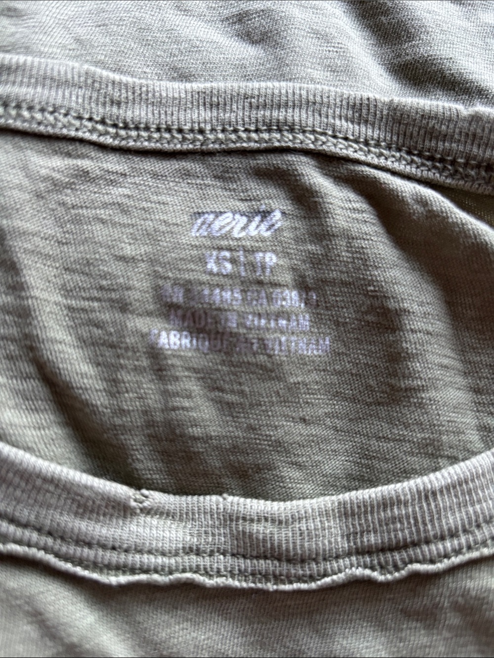 aerie Olive Green Crew Neck Tee - Picture 4 of 4
